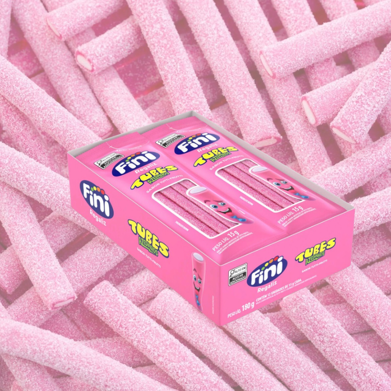 Bala Fini Tubes Tutti Fruit 12x15g